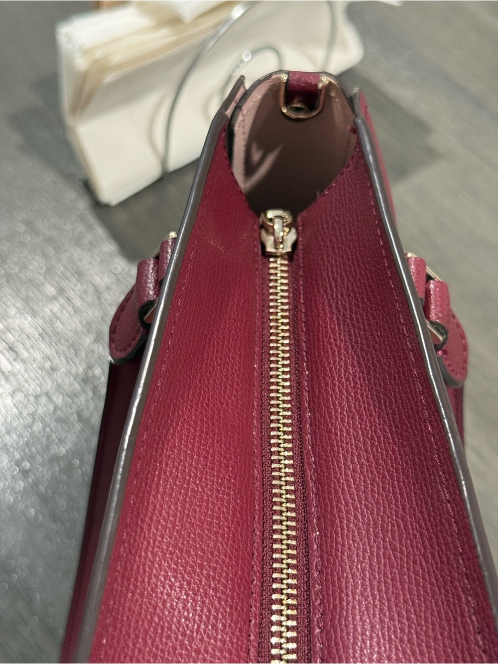 Kate Spade Burgundy Leather Satchel - Picture 11 of 15
